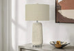 Lighting, 31'h, Table Lamp, Cream Ceramic, Beige Shade, Contemporary Default -DTYStore
