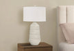 Lighting, 33'h, Table Lamp, Ivory / Cream Shade, Cream Ceramic, Contemporary Default -DTYStore
