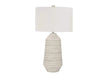 Lighting, 33'h, Table Lamp, Ivory / Cream Shade, Cream Ceramic, Contemporary Default -DTYStore