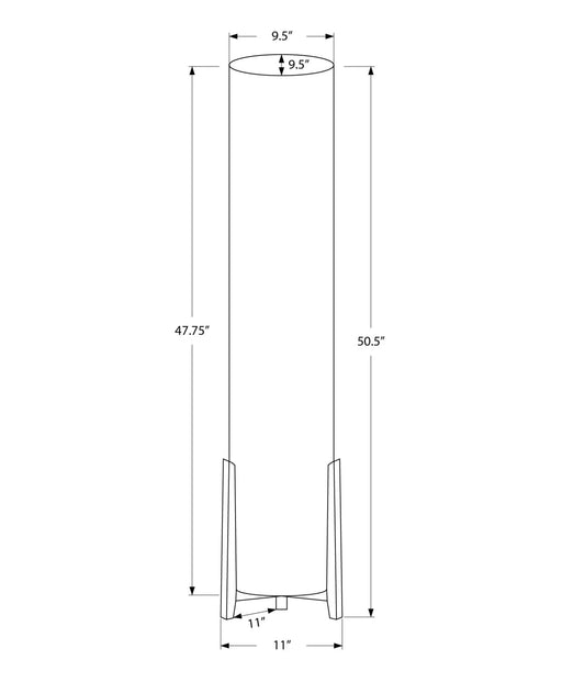 Lighting, 50'h, Floor Lamp, Brown Wood Look, Ivory / Cream Shade, Contemporary Default -DTYStore