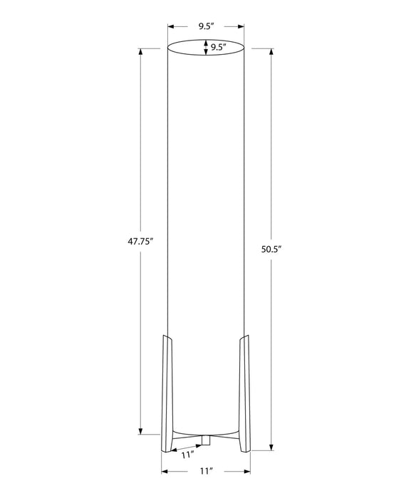 Lighting, 50'h, Floor Lamp, Brown Wood Look, Ivory / Cream Shade, Contemporary Default -DTYStore