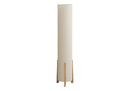 Lighting, 50'h, Floor Lamp, Brown Wood Look, Ivory / Cream Shade, Contemporary Default -DTYStore