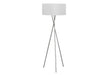 Lighting, 62'h, Floor Lamp, Nickel Metal, Grey Shade, Contemporary Default -DTYStore