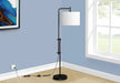 Lighting, 63'h, Floor Lamp, Black Metal, Ivory / Cream Shade, Contemporary Default -DTYStore