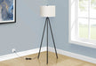 Lighting, 63'h, Floor Lamp, Black Metal, Ivory / Cream Shade, Contemporary Default -DTYStore