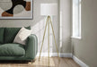 Lighting, 63'h, Floor Lamp, Brass Metal, Ivory / Cream Shade, Contemporary Default -DTYStore