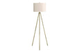Lighting, 63'h, Floor Lamp, Brass Metal, Ivory / Cream Shade, Contemporary Default -DTYStore