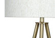 Lighting, 63'h, Floor Lamp, Brass Metal, Ivory / Cream Shade, Contemporary Default -DTYStore