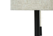 Lighting, Set Of 2, 17'h, Table Lamp, Usb Port Included, Black Metal, Beige Shade, Contemporary Default -DTYStore