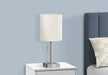 Lighting, Set Of 2, 17'h, Table Lamp, Usb Port Included, Nickel Metal, Ivory / Cream Shade, Contemporary Default -DTYStore