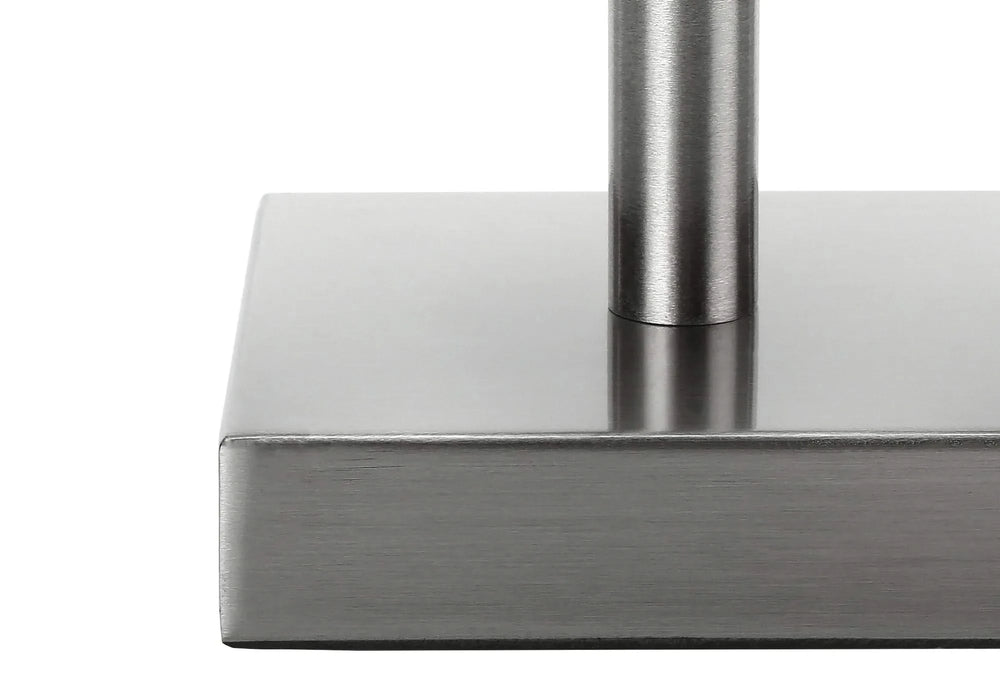 Lighting, Set Of 2, 17'h, Table Lamp, Usb Port Included, Nickel Metal, Ivory / Cream Shade, Contemporary Default -DTYStore