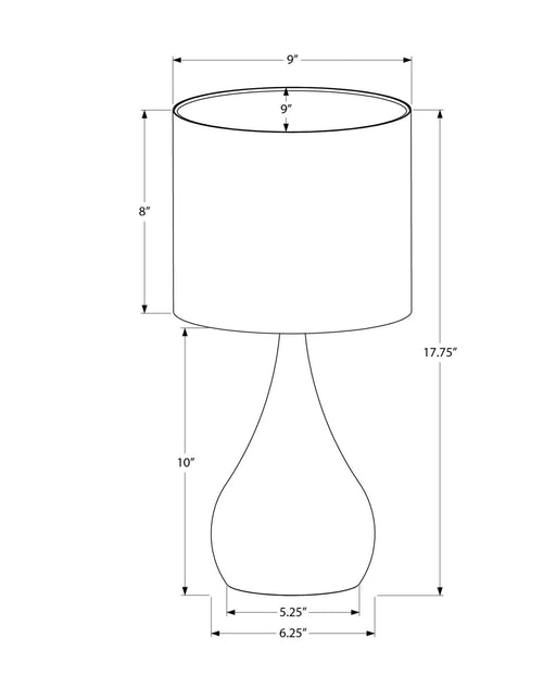 Lighting, Set Of 2, 18'h, Table Lamp, Black Metal, Ivory / Cream Shade, Contemporary Default -DTYStore