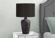 Lighting, Table Lamp, 24'h, Black Ceramic, Black Shade, Contemporary Default -DTYStore