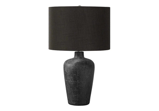 Lighting, Table Lamp, 24'h, Black Ceramic, Black Shade, Contemporary Default -DTYStore