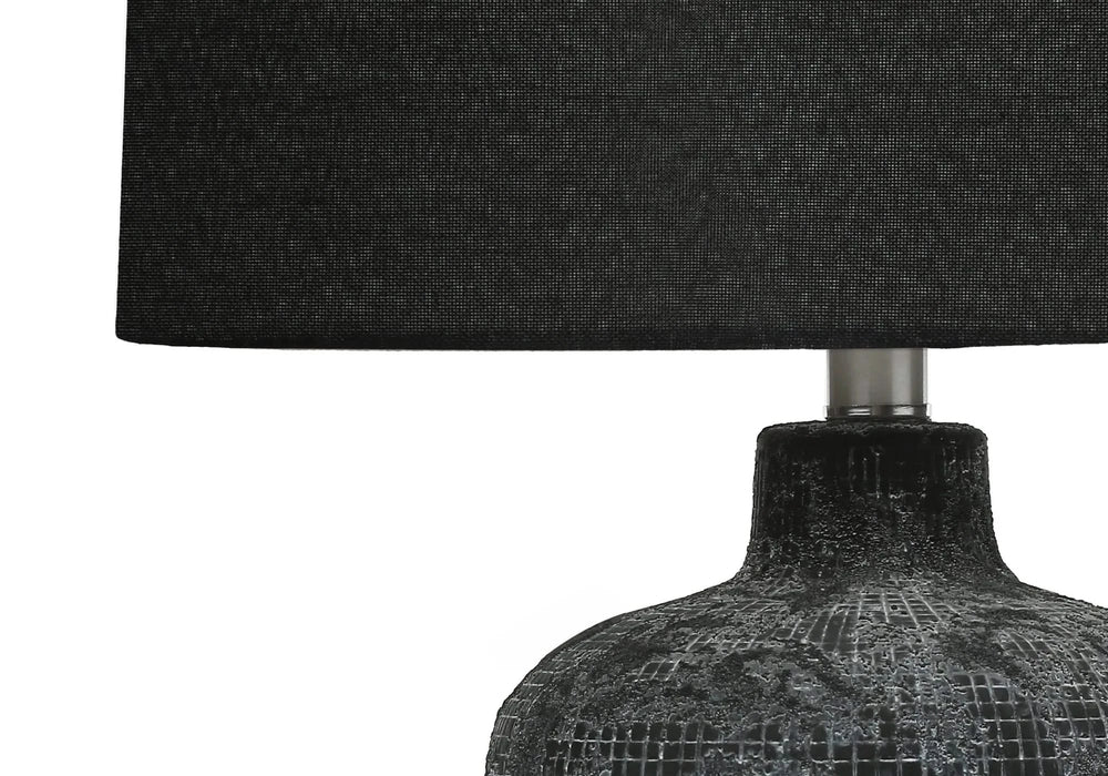 Lighting, Table Lamp, 24'h, Black Ceramic, Black Shade, Contemporary Default -DTYStore