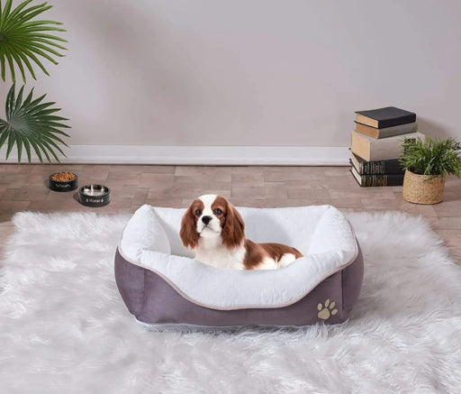 Lina Pet Bed, Anthracite Pet Bed , Small Size 19'' x 13'' Default -DTYStore
