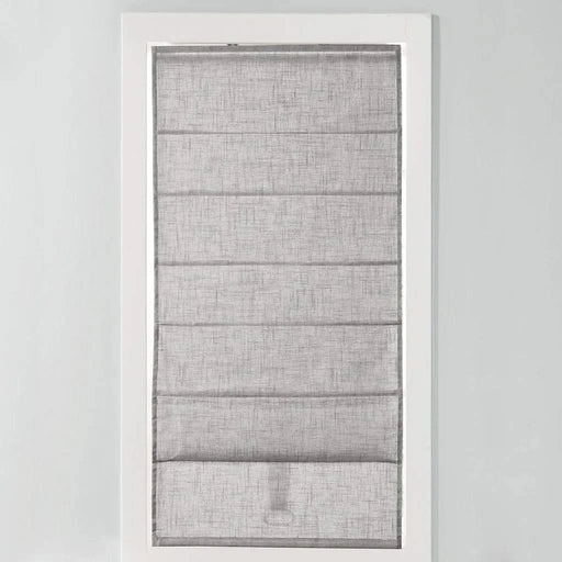 Linen Blend Light Filtering Cordless Roman Shade Grey 27x64' Default -DTYStore