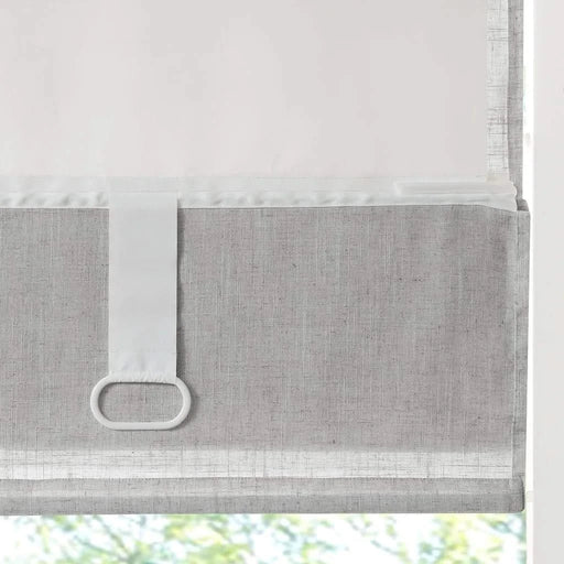 Linen Blend Light Filtering Cordless Roman Shade Grey 27x64' Default -DTYStore