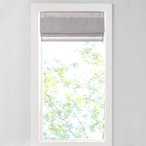 Linen Blend Light Filtering Cordless Roman Shade Grey 29x64' Default -DTYStore