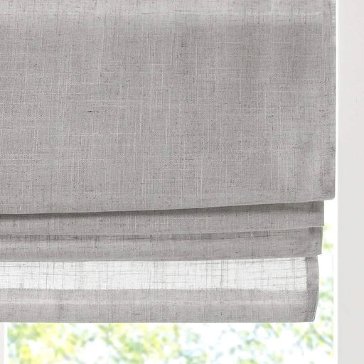 Linen Blend Light Filtering Cordless Roman Shade Grey 29x64' Default -DTYStore
