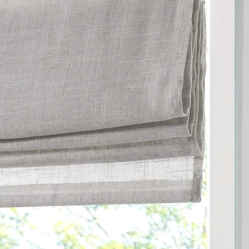 Linen Blend Light Filtering Cordless Roman Shade Grey 31x64' Default -DTYStore