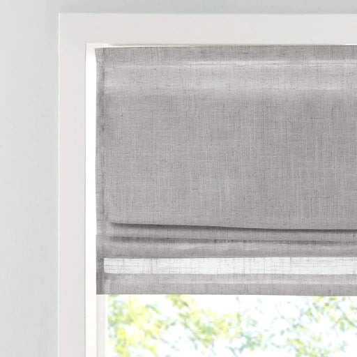 Linen Blend Light Filtering Cordless Roman Shade Grey 31x64' Default -DTYStore
