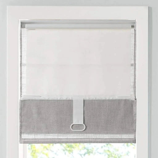 Linen Blend Light Filtering Cordless Roman Shade Grey 34x64' Default -DTYStore