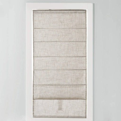 Linen Blend Light Filtering Cordless Roman Shade Natural 29x64' Default -DTYStore