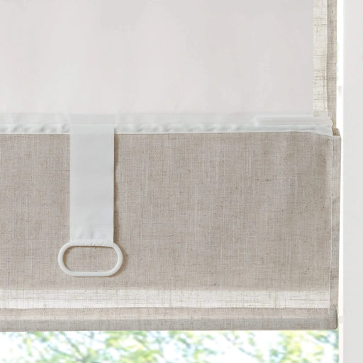 Linen Blend Light Filtering Cordless Roman Shade Natural 29x64' Default -DTYStore