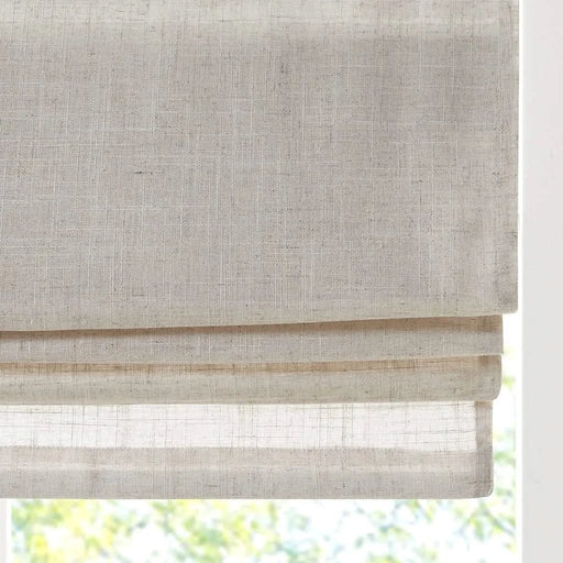 Linen Blend Light Filtering Cordless Roman Shade Natural 31x64' Default -DTYStore