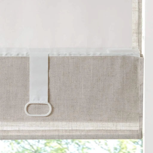 Linen Blend Light Filtering Cordless Roman Shade Natural 34x64' Default -DTYStore