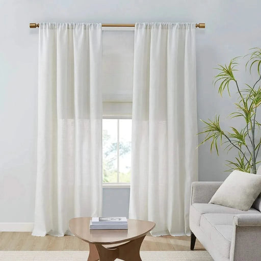 Linen Blend Light Filtering Cordless Roman Shade White 27x64' Default -DTYStore