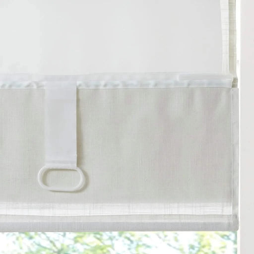 Linen Blend Light Filtering Cordless Roman Shade White 29x64' Default -DTYStore