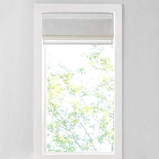 Linen Blend Light Filtering Cordless Roman Shade White 35x64' Default -DTYStore