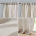 Linen Blend Light Filtering Curtain Panel Pair(2 Pcs Window Panels) Default -DTYStore