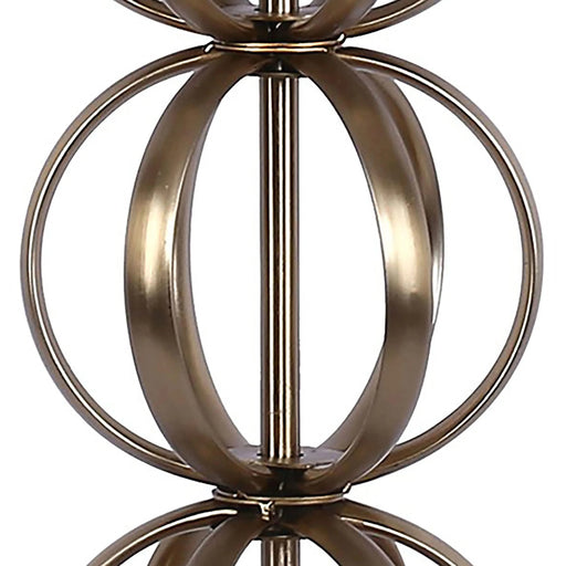 Linx 29' Contemporary Metal Table Lamp in Gold Metal and White Linen Shade from Grandview Gallery by LumiSource - Set of 2 Default -DTYStore