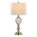 Linx Twist 29' Contemporary Metal Table Lamp in Antique Soft Brass and White Linen Shade from Grandview Gallery by LumiSource - Set of 2 Default -DTYStore