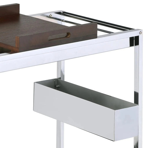 Lisses Chrome Finish Serving Cart Default -DTYStore