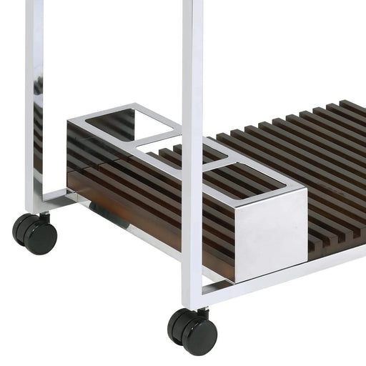 Lisses Chrome Finish Serving Cart Default -DTYStore