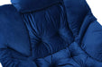 Living Room Chairs Modern Cotton Fabric Lazy Chair, Accent Contemporary Lounge Chair, Single Steel Frame Leisure Sofa Chair with Armrests and A Side Pocket (Blue) ,with ottoman ,with footrest Default -DTYStore