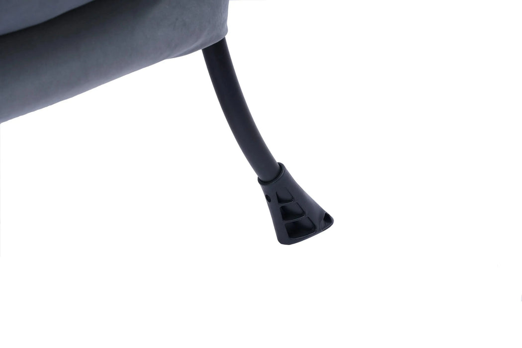 Living Room Chairs Modern Cotton Fabric Lazy Chair, Accent Contemporary Lounge Chair, Single Steel Frame Leisure Sofa Chair with Armrests and A Side Pocket (Light Gray02) Default -DTYStore