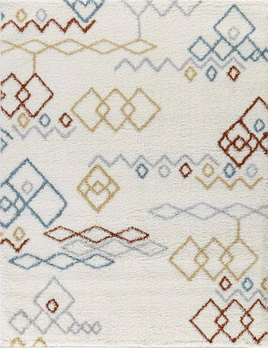 Loft Shag GC_CZY1005 Ivory 7 ft. 10 in. x 9 ft. 10 in. Shaggy Area Rug Default -DTYStore