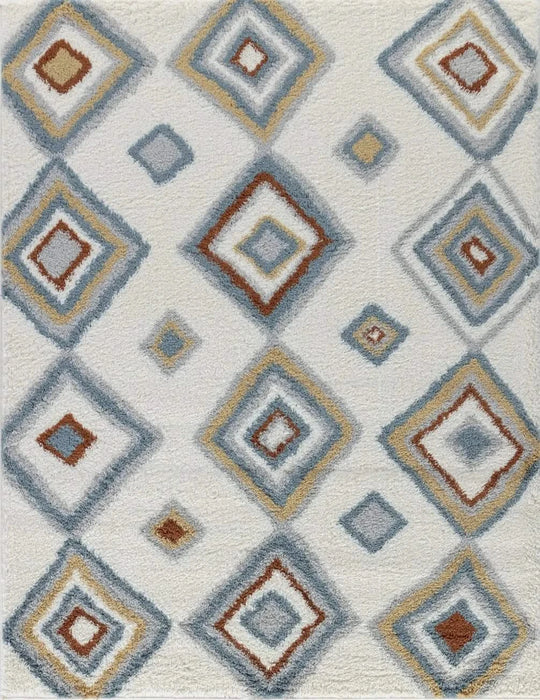 Loft Shag GC_CZY1006 Ivory 7 ft. 10 in. x 9 ft. 10 in. Shaggy Area Rug Default -DTYStore