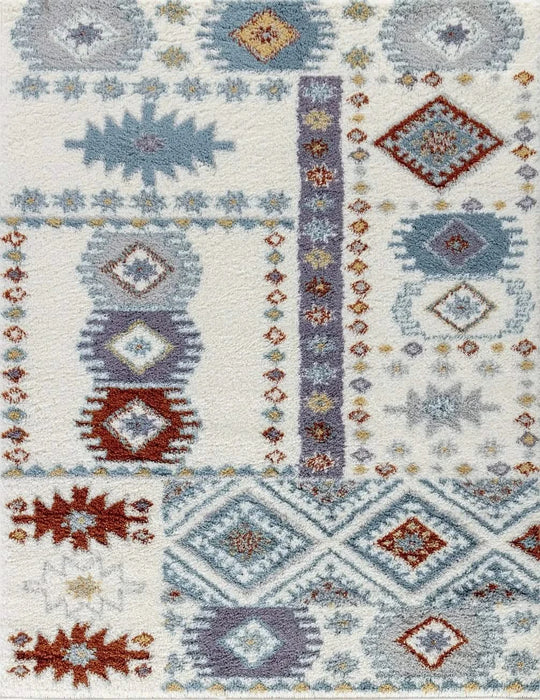 Loft Shag GC_CZY1007 Ivory 7 ft. 10 in. x 9 ft. 10 in. Shaggy Area Rug Default -DTYStore