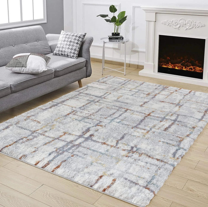 Loft Shag GC_CZY1009 Multi 7 ft. 10 in. x 9 ft. 10 in. Shaggy Area Rug Default -DTYStore