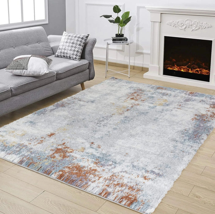 Loft Shag GC_CZY1010 Multi 7 ft. 10 in. x 9 ft. 10 in. Shaggy Area Rug Default -DTYStore