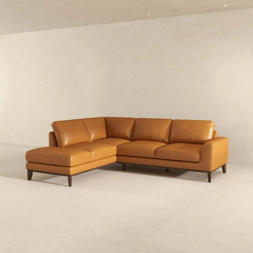 London Leather Sectional Sofa Left Facing Default -DTYStore
