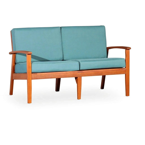 Longs Peak Eucalyptus Loveseat with Cushion Natural Oil Sage -DTYStore