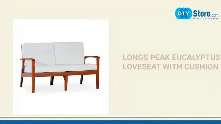 Longs Peak Eucalyptus Loveseat with Cushion -DTYStore