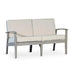 Longs Peak Eucalyptus Loveseat with Cushion Driftwood Gray Sand -DTYStore